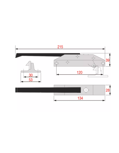 Chiusura per celle frigorifere DX-SX L520 senza...