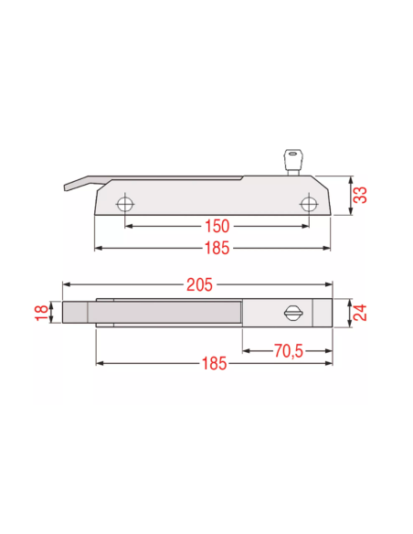 Chiusura DX-SX I-694 per celle frigorifere