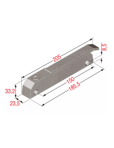 Cerradura ERGO 6188 con cerradura cromada