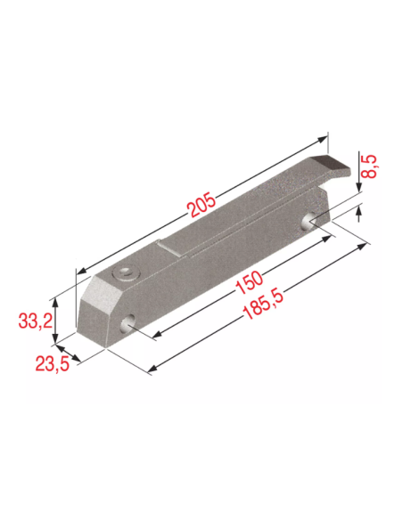 Cerradura ERGO 6188 con cerradura cromada