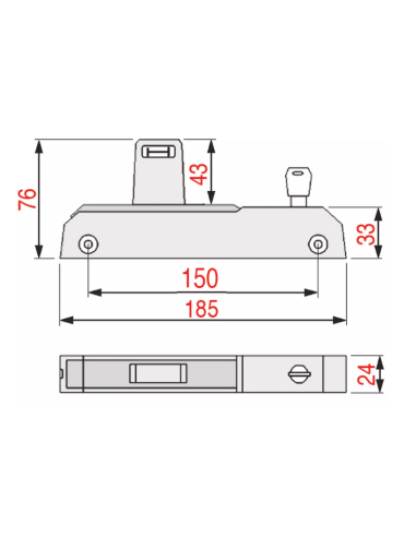Fermeture droite-gauche I-694 pour chambres...