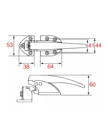 Chiusura DX-SX 931per armadi frigoriferi