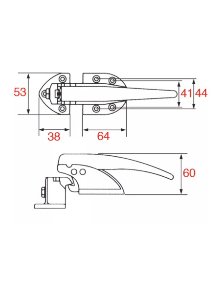 931 Right-Left Lock for Refrigerator Cabinets