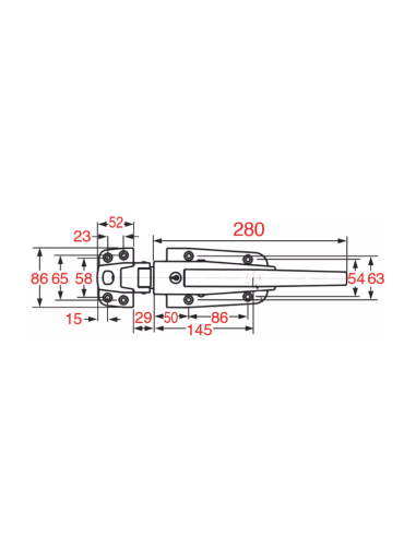 Chiusura DX-SX 56 per armadi frigoriferi