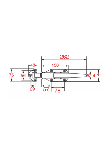Chiusura DX-SX 58 per armadi frigoriferi