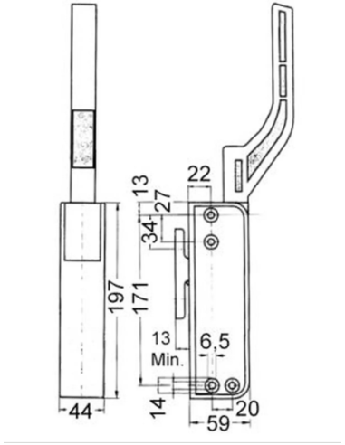MANIGLIA CELLA DX-SX S/SERRATURA 2025