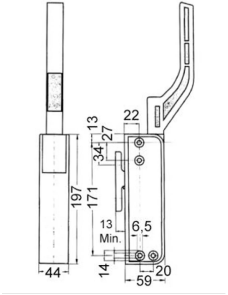 MANIGLIA CELLA DX-SX S/SERRATURA 2025
