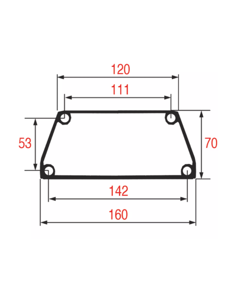 Poignée de porte droite pour chambres froides