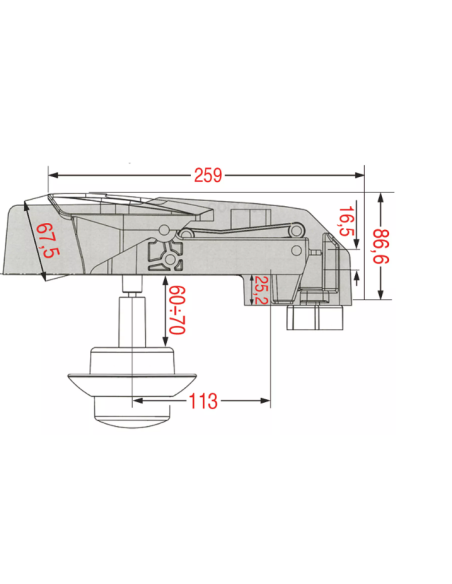 Chiusura DX-SX 5660C per celle frigorifere