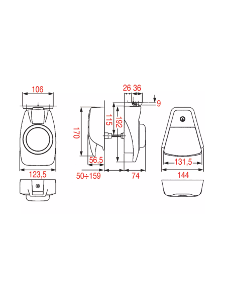 ACTIVA DX/SX Closure with Lock and Internal Handle for Cold Storage Rooms 50-140 mm