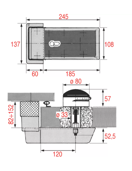 Fermeture droite-gauche 921 pour chambres froides