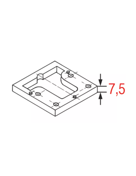 Contre-composant JUMBO, épaisseur 7,5 mm, pour systèmes de verrouillage