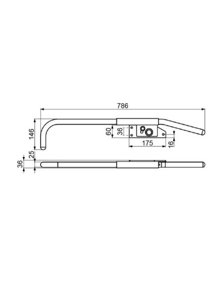 MANIGLIA INTERNA DX 480 TN