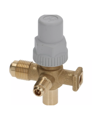 Vanne hermétique 3/8" SAE avec raccord de remplissage latéral CASTEL
