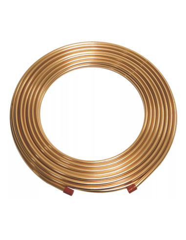 Tube en cuivre recuit Ø 3/8" x 0,8 mm - rouleau de 15 m